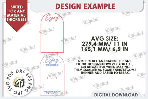 Wooden Gift Flower Holder Laser Cut. Mother's Day Gift SVG SVG Evgenyia Guschina 