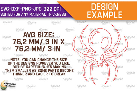 Wooden Halloween Spider Laser Cut. Spooky Spider SVG SVG Evgenyia Guschina 