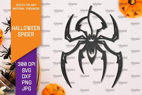 Wooden Halloween Spiders Laser Cut Bundle. Spooky Spider SVG SVG Evgenyia Guschina 