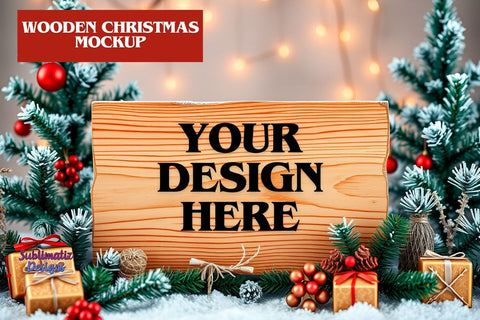 Wooden Holiday Decor Mockup Mock Up Photo Sublimatiz Designs 