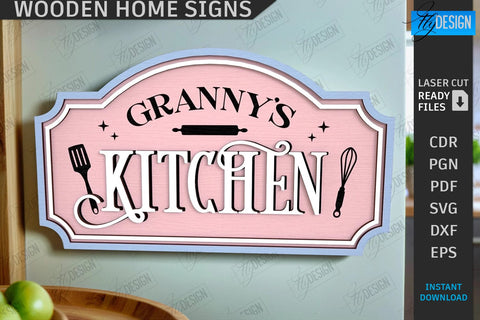 Wooden Home Signs Laser Cut Bundle | Family Wall Signs | Home Decorations | Retro Signs | Wall Decor | Home Décor | 3D Laser | CNC Files SVG Fly Design 