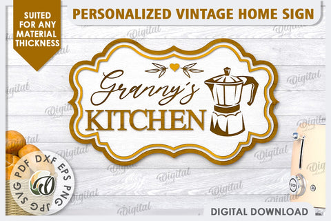 Wooden Home Signs Laser Cut Bundle. Personalized Signs SVG SVG Evgenyia Guschina 