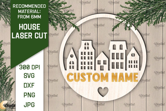 Wooden House Laser Cut. 3D Laser Houses Design SVG SVG Evgenyia Guschina 