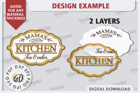 Wooden Kitchen Sign Laser Cut. Mama's Sign SVG SVG Evgenyia Guschina 