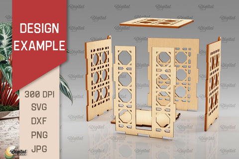 Wooden Mug Gift Box Laser Cut. Wooden Mug Box SVG SVG Evgenyia Guschina 