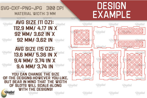 Wooden Mug Gift Boxes Laser Cut Bundle. Mug Boxes SVG SVG Evgenyia Guschina 