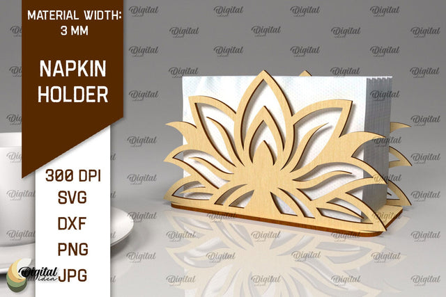 Wooden Napkin Holder Laser Cut. Decorative Napkin Holder SVG SVG Evgenyia Guschina 