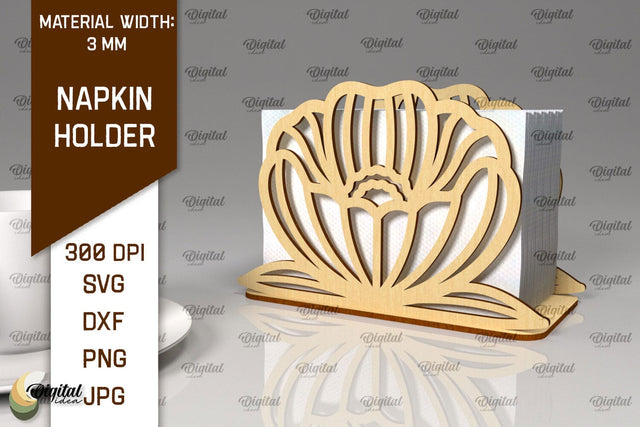 Wooden Napkin Holder Laser Cut. Decorative Napkin Holder SVG SVG Evgenyia Guschina 