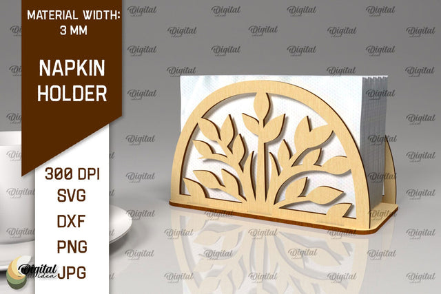 Wooden Napkin Holder Laser Cut. Decorative Napkin Holder SVG SVG Evgenyia Guschina 