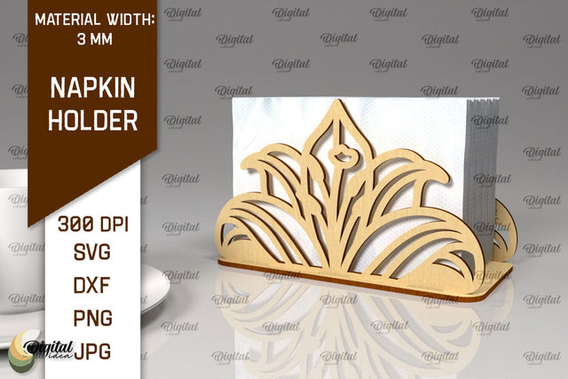 Wooden Napkin Holder Laser Cut. Decorative Napkin Holder SVG SVG Evgenyia Guschina 