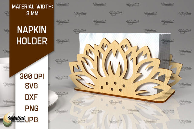 Wooden Napkin Holder Laser Cut. Decorative Napkin Holder SVG SVG Evgenyia Guschina 