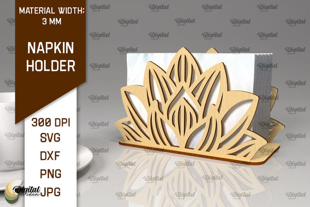 Wooden Napkin Holder Laser Cut. Decorative Napkin Holder SVG SVG Evgenyia Guschina 