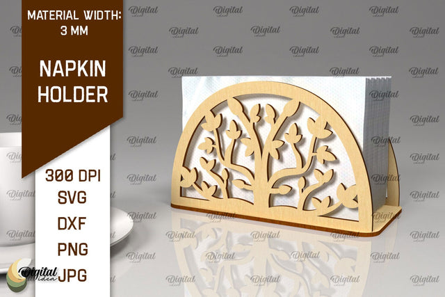Wooden Napkin Holder Laser Cut. Decorative Napkin Holder SVG SVG Evgenyia Guschina 
