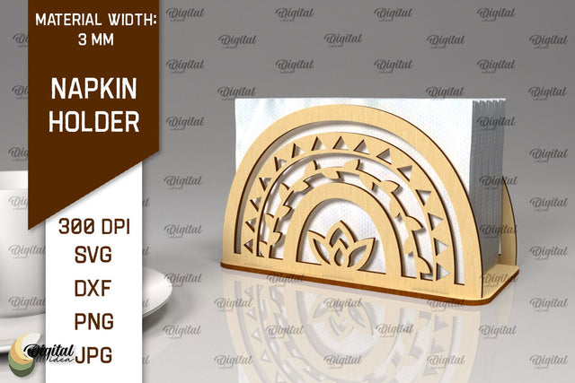Wooden Napkin Holder Laser Cut. Decorative Napkin Holder SVG SVG Evgenyia Guschina 