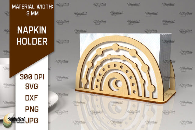 Wooden Napkin Holder Laser Cut. Decorative Napkin Holder SVG SVG Evgenyia Guschina 