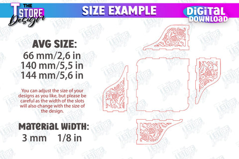 Wooden Napkin Holders Laser Cut Bundle | Adornment Dining Table | Square Napkin Holder | CNC Files SVG The T Store Design 