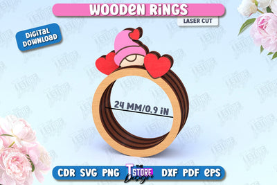 Wooden Napkin Ring Laser Cut | Adornment Dining Table | CNC File SVG The T Store Design 