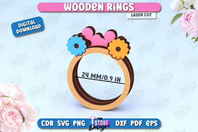 Wooden Napkin Ring Laser Cut | Adornment Dining Table | CNC File SVG The T Store Design 