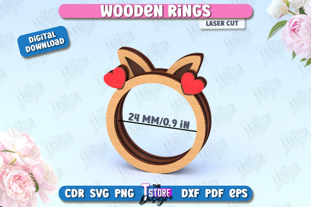 Wooden Napkin Ring Laser Cut | Adornment Dining Table | CNC File SVG The T Store Design 