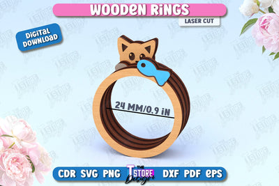 Wooden Napkin Ring Laser Cut | Adornment Dining Table | CNC File SVG The T Store Design 