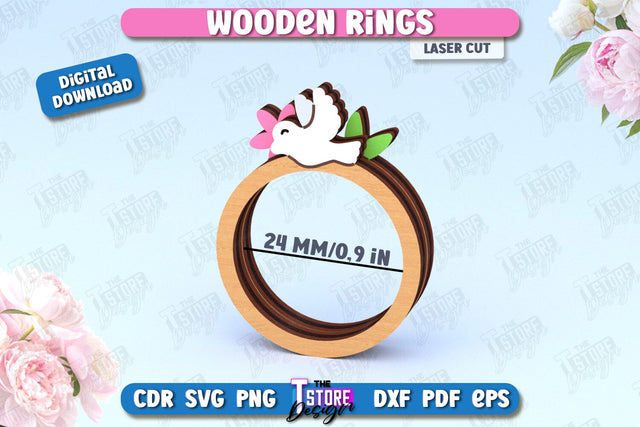 Wooden Napkin Ring Laser Cut | Adornment Dining Table | CNC File SVG The T Store Design 