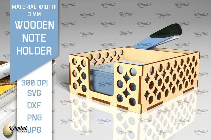 Wooden Note Holder Laser Cut. Paper Note Holder SVG SVG Evgenyia Guschina 