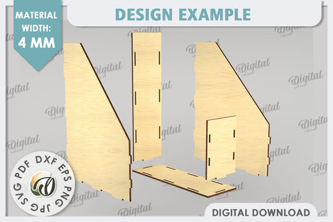 Wooden Paper Tray Laser Cut. Office Desktop Organizer SVG SVG Evgenyia Guschina 