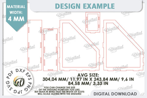 Wooden Paper Trays LaserCut Bundle. Office Desktop Organizer SVG Evgenyia Guschina 