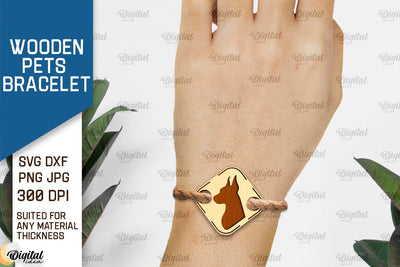 Wooden Pets Bracelet Laser Cut. Design With Pets SVG SVG Evgenyia Guschina 
