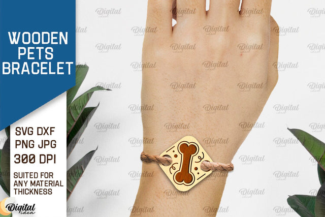 Wooden Pets Bracelet Laser Cut. Design With Pets SVG SVG Evgenyia Guschina 