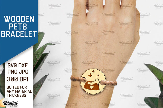 Wooden Pets Bracelet Laser Cut. Design With Pets SVG SVG Evgenyia Guschina 