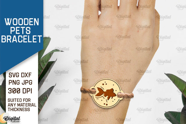 Wooden Pets Bracelet Laser Cut. Design With Pets SVG SVG Evgenyia Guschina 