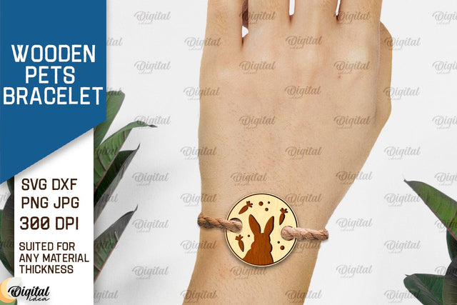 Wooden Pets Bracelet Laser Cut. Design With Pets SVG SVG Evgenyia Guschina 