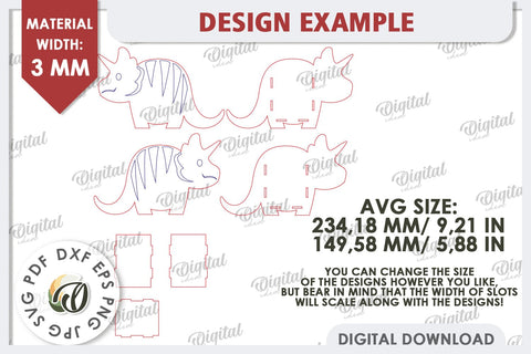 Wooden Rhinoceros Pen Holder Laser Cut. Phone Stand SVG SVG Evgenyia Guschina 