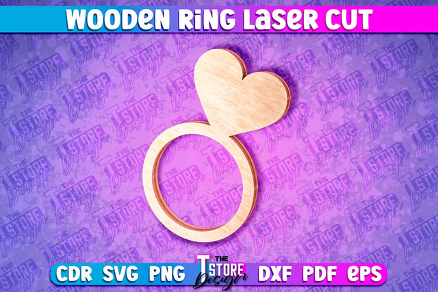 Wooden Ring Laser Cut SVG Design | Laser Cut Design SVG The T Store Design 