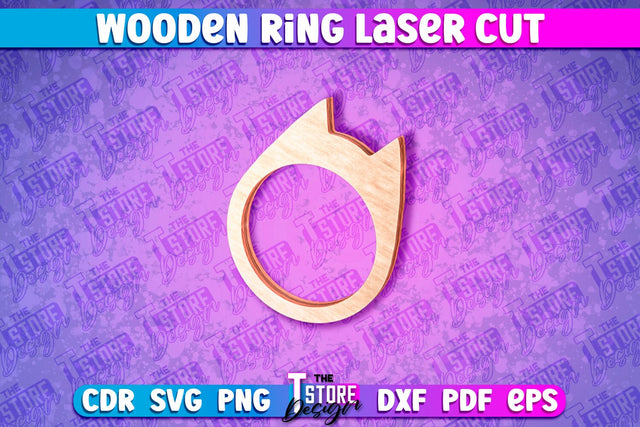 Wooden Ring Laser Cut SVG Design | Laser Cut Design SVG The T Store Design 