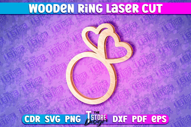 Wooden Ring Laser Cut SVG Design | Laser Cut Design SVG The T Store Design 