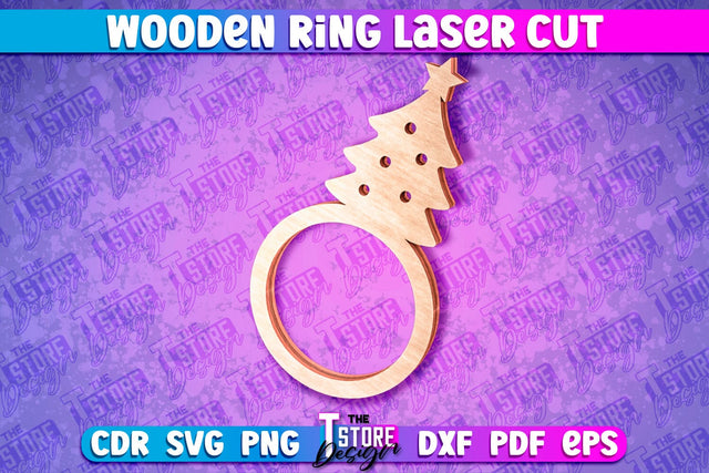 Wooden Ring Laser Cut SVG Design | Laser Cut Design SVG The T Store Design 