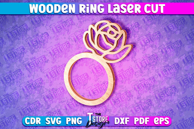 Wooden Ring Laser Cut SVG Design | Laser Cut Design SVG The T Store Design 
