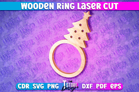 Wooden Ring Laser Cut SVG Design | Laser Cut Design SVG The T Store Design 