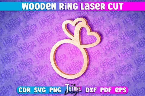 Wooden Ring Laser Cut SVG Design | Laser Cut Design SVG The T Store Design 