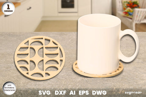 Wooden Round Coasters Laser Cut SVG SvgOcean 