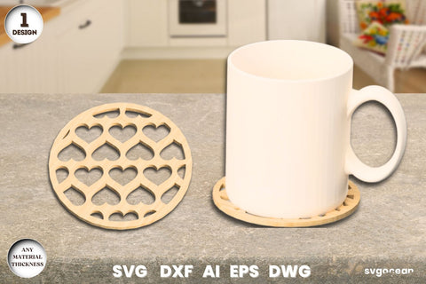 Wooden Round Coasters Laser Cut SVG SvgOcean 