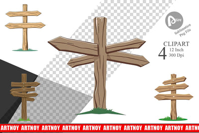 Wooden Sign Clipart Sublimation artnoy 