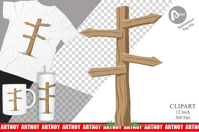 Wooden Sign Clipart Sublimation artnoy 