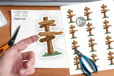 Wooden Sign Sticker Sublimation artnoy 