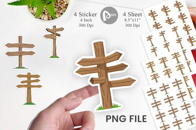 Wooden Sign Sticker Sublimation artnoy 