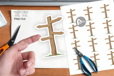 Wooden Sign Sticker Sublimation artnoy 
