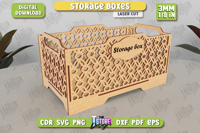 Wooden Storage Box | Jewelry Box | Gift Box | Organizer | CNC File SVG The T Store Design 