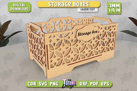 Wooden Storage Boxes Bundle | Jewelry Box | Gift Box | Organizer | CNC Files SVG The T Store Design 